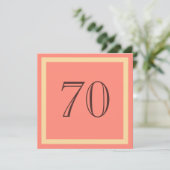 Invitation de fête du 70e anniversaire - Coral Sau (Debout devant)