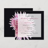 Invitation de fête du 70e anniversaire Gerbera Dai (Devant / Derrière)