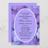 Invitation de fête du 70e anniversaire Hydrangea (Devant / Derrière)
