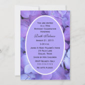 Invitation de fête du 75e anniversaire Hydrangea (Devant)