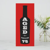 Invitation de fête du 75e anniversaire vieilli à l (Debout devant)