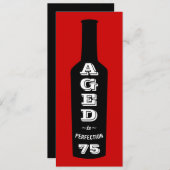 Invitation de fête du 75e anniversaire vieilli à l (Devant / Derrière)