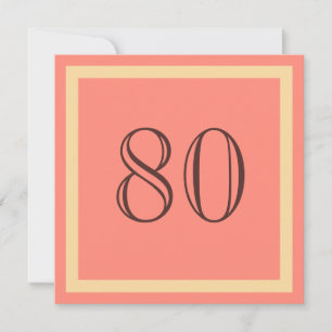 Invitation de fête du 80e anniversaire - Coral Sau