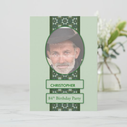 Invitation de fête du 84e anniversaire Ajouter une (Debout devant)