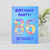 Invitation de fête du 86e anniversaire Ajouter un (Debout devant)