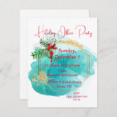 Invitation de fête du bureau de vacances (Devant / Derrière)