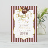 Invitation de fête du chocolat Anniversaire Desser (Debout devant)