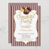 Invitation de fête du chocolat Anniversaire Desser (Devant / Derrière)