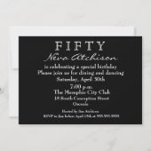 Invitation de fête du cinquantième anniversaire - (Devant)