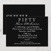 Invitation de fête du cinquantième anniversaire - (Devant / Derrière)