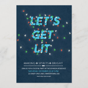 Invitation de Fête du Cocktail Lit Holiday