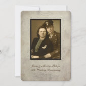Invitation de fête du mariage vintage (Devant)