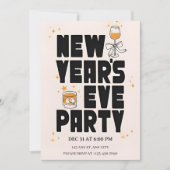 Invitation de fête du Nouvel An 2026 modifiable (Devant)