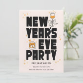 Invitation de fête du Nouvel An 2026 modifiable (Debout devant)