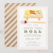 Invitation de fête du Nouvel An en rouleau de sush (Devant / Derrière)