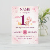 Invitation de fête du premier anniversaire modifia (Debout devant)