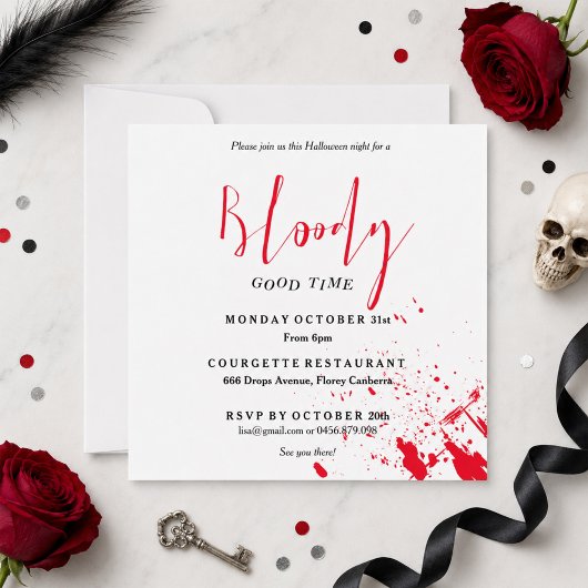 Invitation de fête effrayante Halloween pour un mo