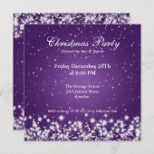 Invitation de fête Élégant scintillement personnal (Devant / Derrière)