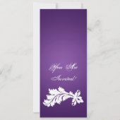 Invitation de fête élégante avec ornement vintage  (Dos)