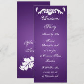 Invitation de fête élégante avec ornement vintage  (Devant / Derrière)