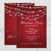 Invitation de fête élégante Chaîne scintillante Ro (Devant / Derrière)