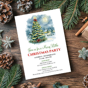 Invitation de fête élégante de vacances de Noël à