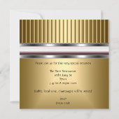 Invitation de fête élégante en or (Dos)
