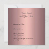 Invitation de fête élégante en or rose (Dos)