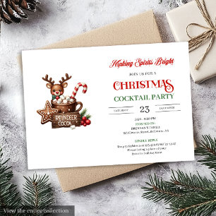 Invitation de fête élégante et festive aux cocktai