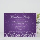 Invitation de fête élégante hiver scintillant viol (Debout devant)