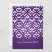 Invitation de fête élégante motif 5x7 Violet (Dos)