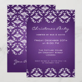 Invitation de fête élégante motif 5x7 Violet (Devant / Derrière)