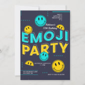 Invitation de fête Emoji (Devant)