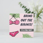 Invitation de fête en bikini pour Bachelorette au (Debout devant)