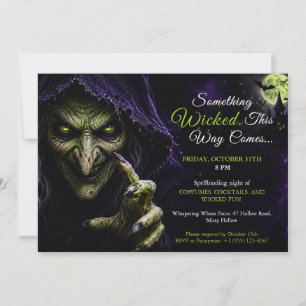 Invitation de fête en costume de sorcière méchante