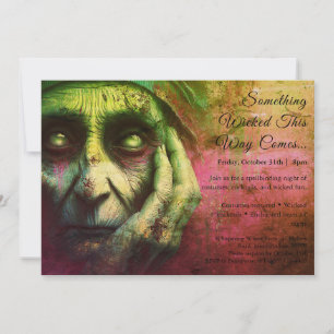 Invitation de fête en costume d'Halloween de sorci