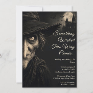 Invitation de fête en costume d'Halloween de sorci
