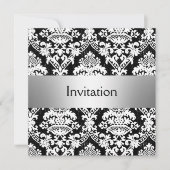 Invitation de fête en damasque, date à retenir (Devant)