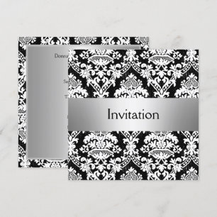 Invitation de fête en damasque, date à retenir