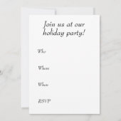 Invitation de fête - Esprit de Noël (Dos)