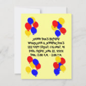 INVITATION DE FÊTE FERWN ~ FACILE À CUSTOMISER! (Dos)