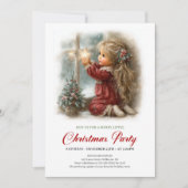 Invitation de fête festive Scène hivernale classiq (Devant)