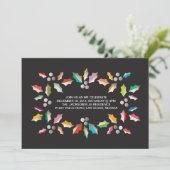 invitation de fête feuille colorée (Debout devant)