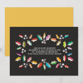 invitation de fête feuille colorée (Devant / Derrière)
