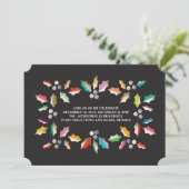 invitation de fête feuille colorée (Debout devant)