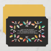 invitation de fête feuille colorée (Devant / Derrière)