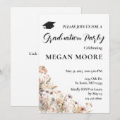 Invitation de fête florale boho (Devant / Derrière)