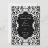 Invitation de fête florale ornée (Devant)