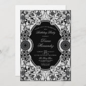 Invitation de fête florale ornée (Devant / Derrière)