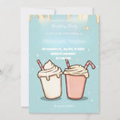 Invitation de fête folle de milkshake – Sucré Colo (Devant)